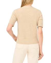 CeCe Women's Short-Sleeve V-Neck Cardigan