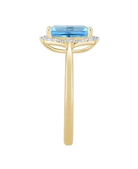 Macy's Swiss Blue Topaz (2-3/4 ct. t.w.) and Diamond Ring 14k Yellow Gold (also available Amethyst Onyx)