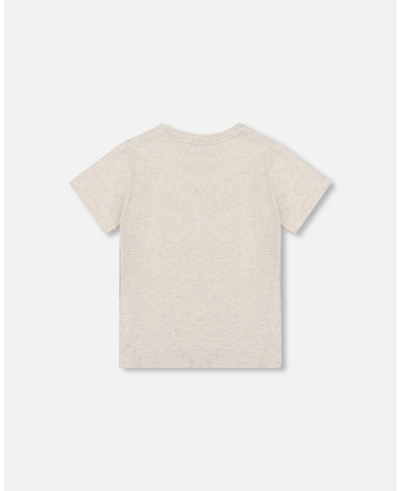 Deux par Boy Cotton Jersey T-Shirt Solid Heather - Toddler