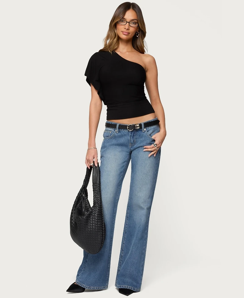 Edikted Women's Asymmetric One Shoulder Top