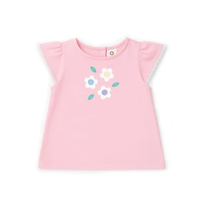 Florence Eiseman Toddler Girls Knit Top with Flowers
