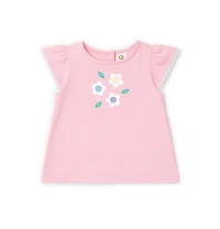 Florence Eiseman Toddler Girls Knit Top with Flowers