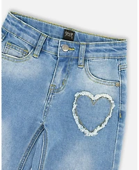 Draft - Deux par Toddler Girls Wide Leg Denim Jeans
