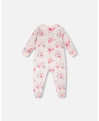 Deux par Baby Girls Cotton One-Piece Pyjama Flower Print