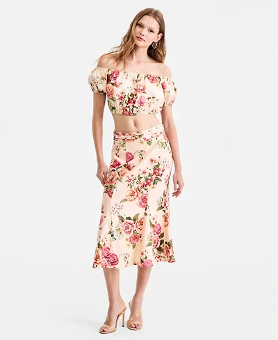 Guess Women's Ryan Floral Midi Skirt