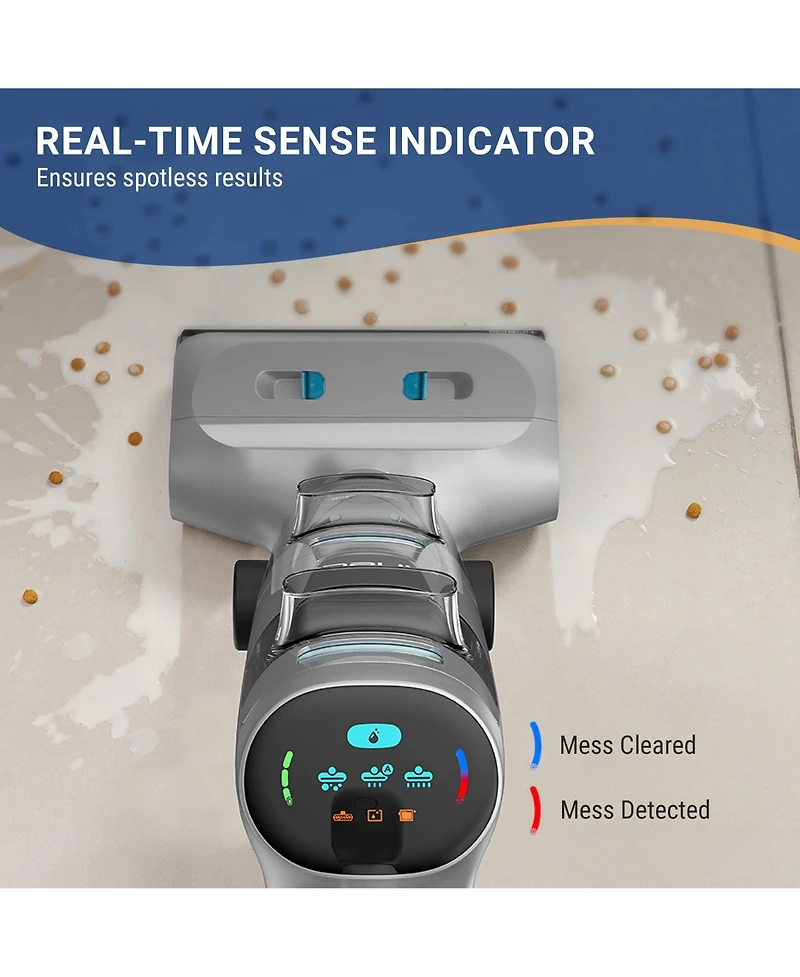 Tineco Go Sense GH301 Cordless 3-in-1 Floor Washer, Wet Dry Vacuum Mop, MessDetect Sensor, Self-Cleaning Dock