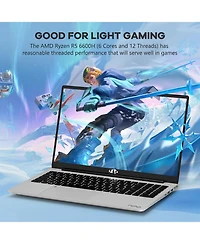 Nimo 15.6 Gaming Laptop Amd Ryzen 5 6600H 6-Cores 16GB DDR5 Ram 512GB Ssd 4.5GHz