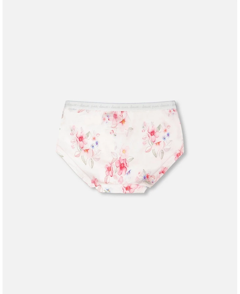 Deux par Girl Cotton Boy short Panty Printed Flowers - Toddler|Child