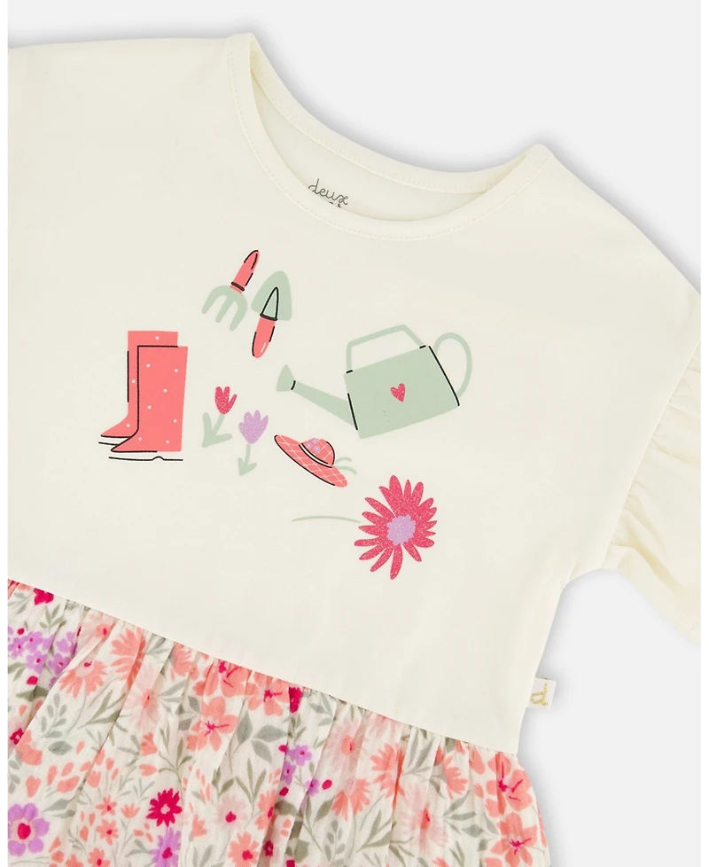 Deux par Big Girls ganic Cotton Bi-Material Tunic