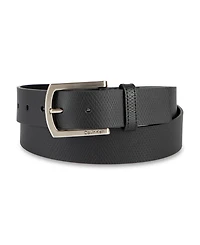 Calvin Klein Men's Embossed Leather Dress Belt