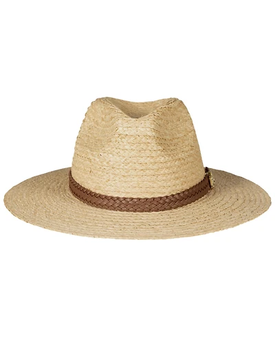 Lauren Ralph Lauren Raffia Woven Belt Band Fedora Hat