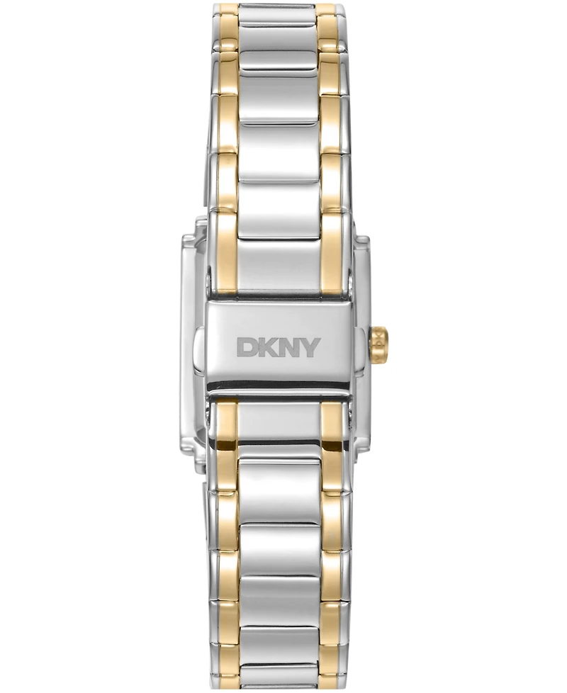 Dkny Women's Silver Dial Two-Tone Gold Stainless Steel Bracelet Watch, 23 x 30mm