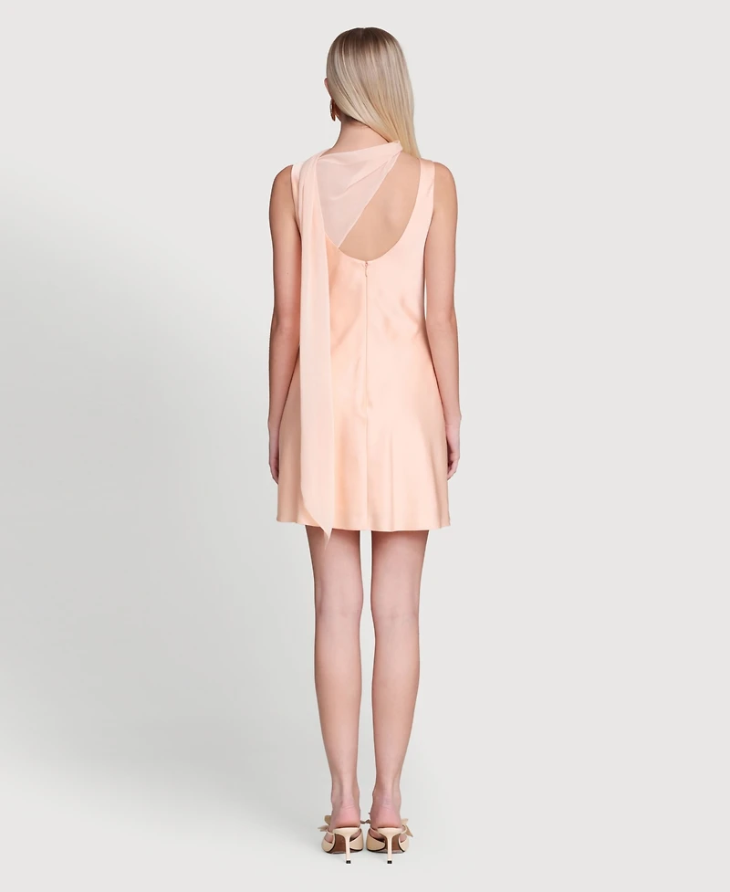 Avec Les Filles Women's Cowl Neck Mini Dress