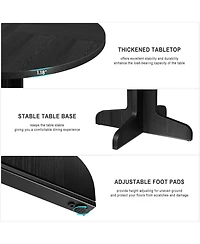 Gaomon Round Dining Table for 4, 47" Room with Wooden Base, Circle Kitchen Dinner Room, Kitchen, Living