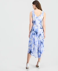 Robbie Bee Women's Printed Sleeveless Midi Dress