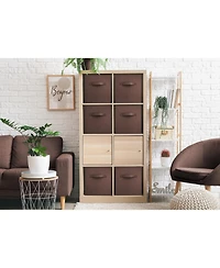Sorbus 6 Pack 11 Inch Foldable Storage Cubes with Handles- for Organizing Home, Shelves, Nursery, Playroom, Closet and More