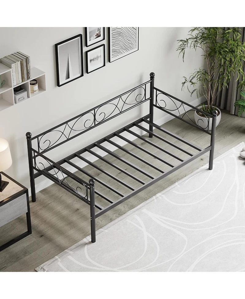gaomon Metal Sofa Bed Frame, Heavy Duty Metal Slats, Day Bed for Living Room, Bedroom, Guest Room, Space Saving