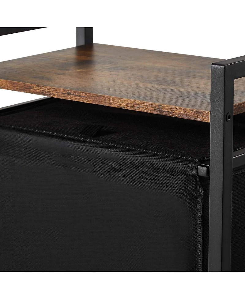 Aostirmotor Elevated Dog Feeding Station: All-in-One Organizer with Raised Bowls & Storage for Food and Toys