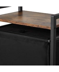 Aostirmotor Elevated Dog Feeding Station: All-in-One Organizer with Raised Bowls & Storage for Food and Toys