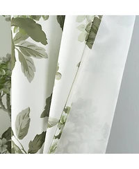 Olivia Gray 100% Polyester 200 Gsm Hydrangea Printed Blackout Grommet Curtain Panel 54" x 90