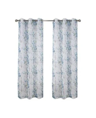 Olivia Gray 100 Polyester Aiden Printed Textured Grommet Curtain Panel
