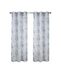 Olivia Gray 100 Polyester Aiden Printed Textured Grommet Curtain Panel