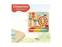 Slickblue Montessori Wooden Learning Clock Toy for Toddlers and Seasons