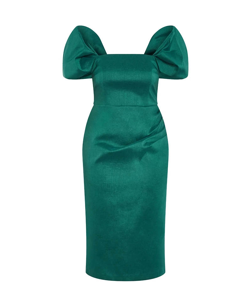 City Chic Women's Elyse Off Shoulder Midi Dress