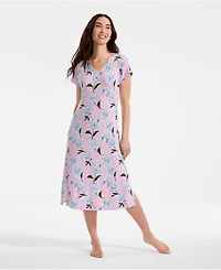 Lands' End Women's Cooling Cap Sleeve Midi Nightgown