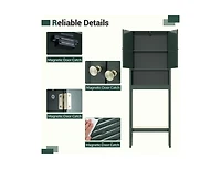 Slickblue Bathroom Over Toilet Storage Cabinet with Fluted Door Design