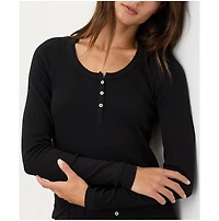 Pact Women's Dream Rib Slim Henley made with organic cotton Top