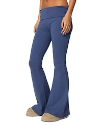 Edikted Women's Aiyana Fold Over Flared Leggings