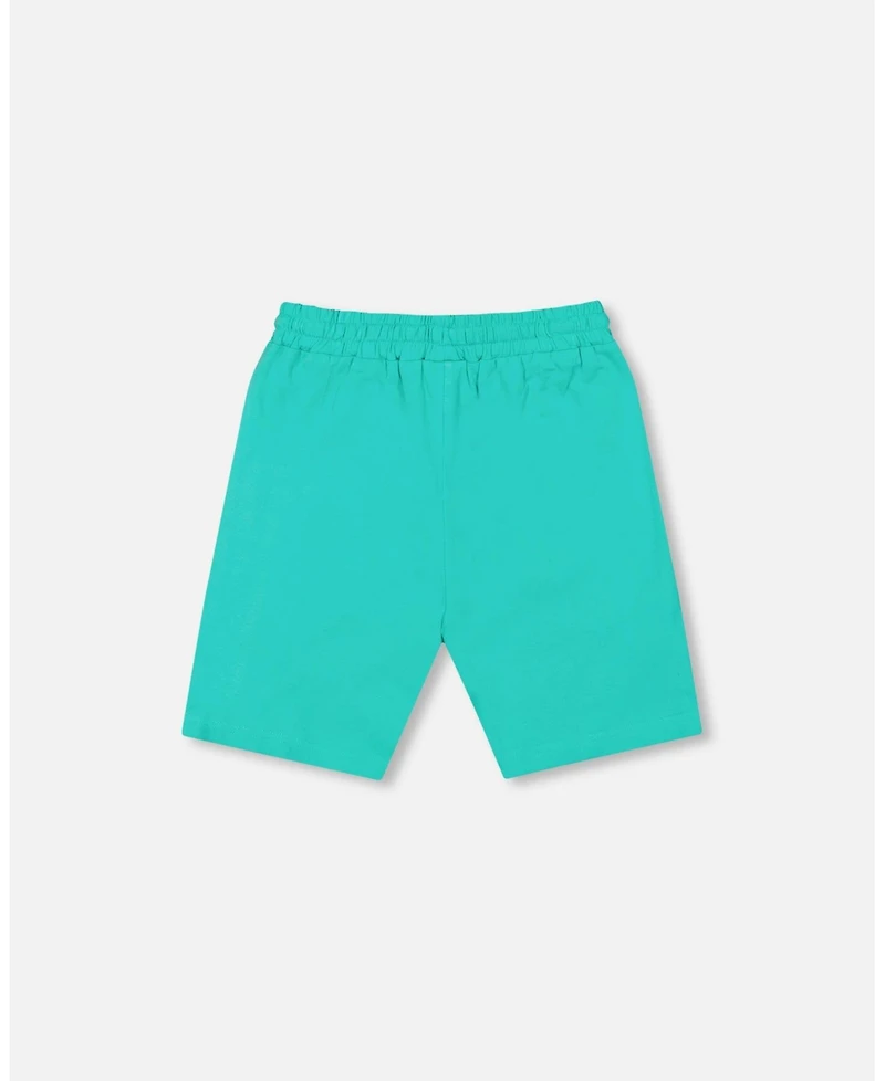Deux par Toddler Boys Cotton Jersey Shorts Turquoise - Toddler|Child