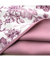 Olivia Gray 100% Polyester 190 Gsm Eloise Reversible Blackout Grommet Curtain Panel 54" x 90" Purple