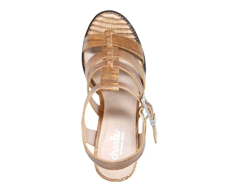 Charles by Charles David Womens Verbal Chunky Heel Platform Sandal