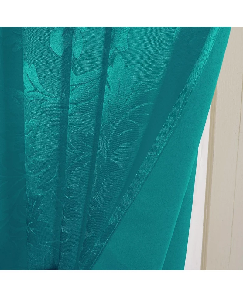 Olivia Gray 100% Polyester 200 Gsm Dyson Embossed Blackout Grommet Curtain Panel 54" x 84