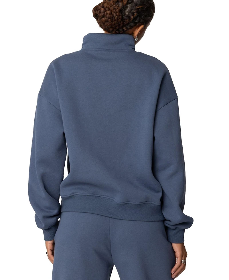 Edikted Women's Ny Quarter Zip Sweatshirt