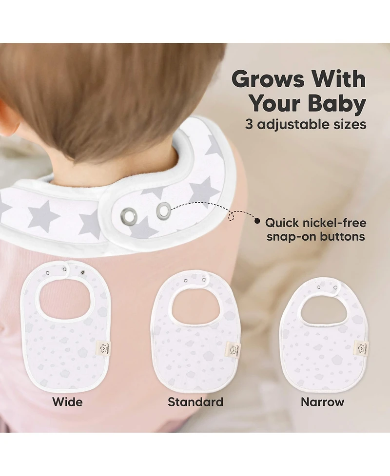 KeaBabies 8pk Baby Bibs for Boy, Drool Bib Boys and Girls, Infant Teething