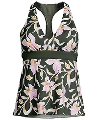 Lands' End Women's Dd-Cup V-Neck Racerback Flutter Tankini