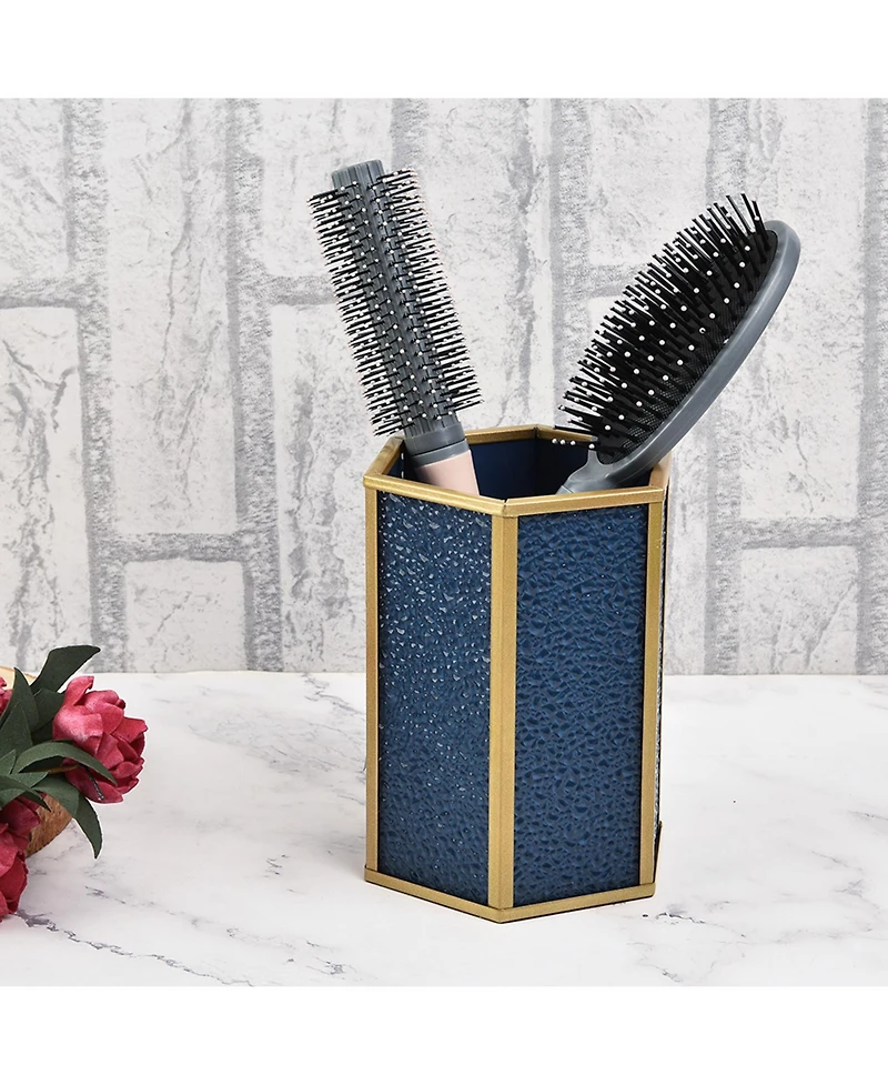 Lauraella Handcrafted Glass Organizer, Decorative Storage Container for Makeup, Jewelry, Desk