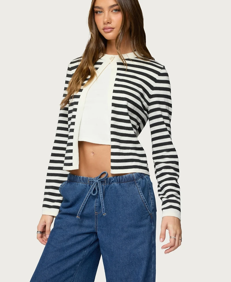 Edikted Women's Jenie Split Front Knit Cardigan