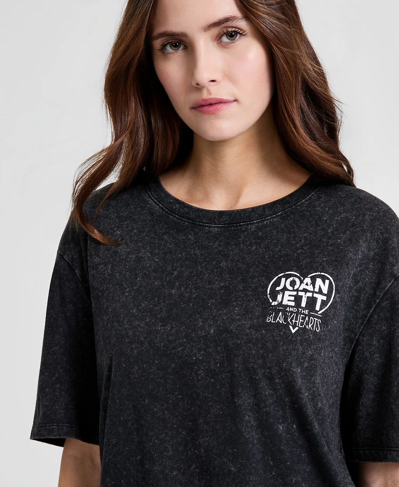 And Now This Women's Joan Jett Graphic-Print Crewneck T-Shirt, Macy's Exclusive