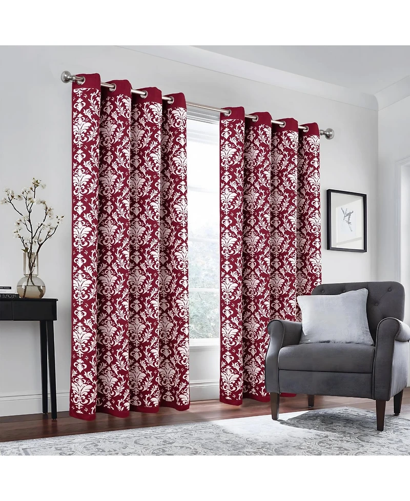 Olivia Gray Cressida 190 Gsm Reversible Blackout Polyester Grommet Curtain Panel