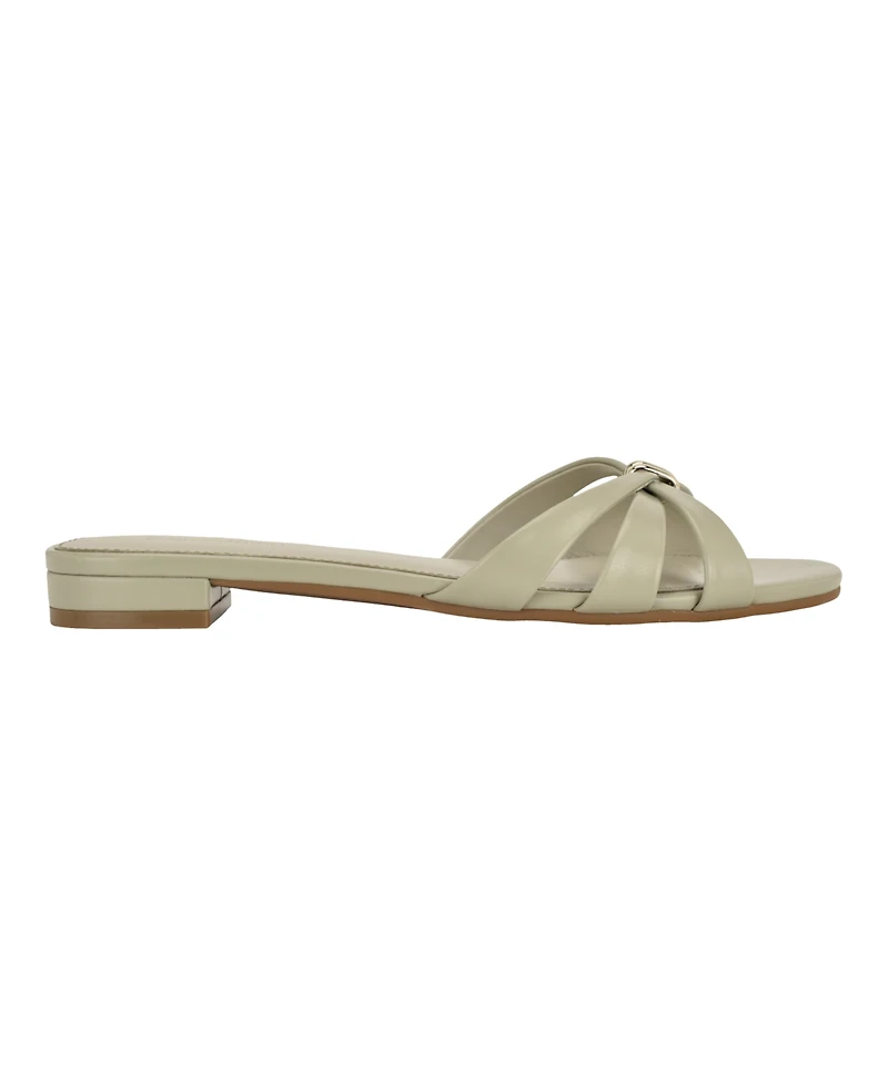 Calvin Klein Women's Petula Strappy Flat Slip-On Sandals