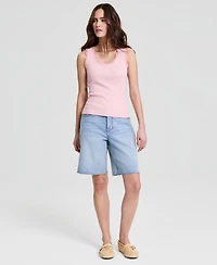And Now This Women's Crocheted-Trim Ribbed Tank Top, Macy's Exclusive