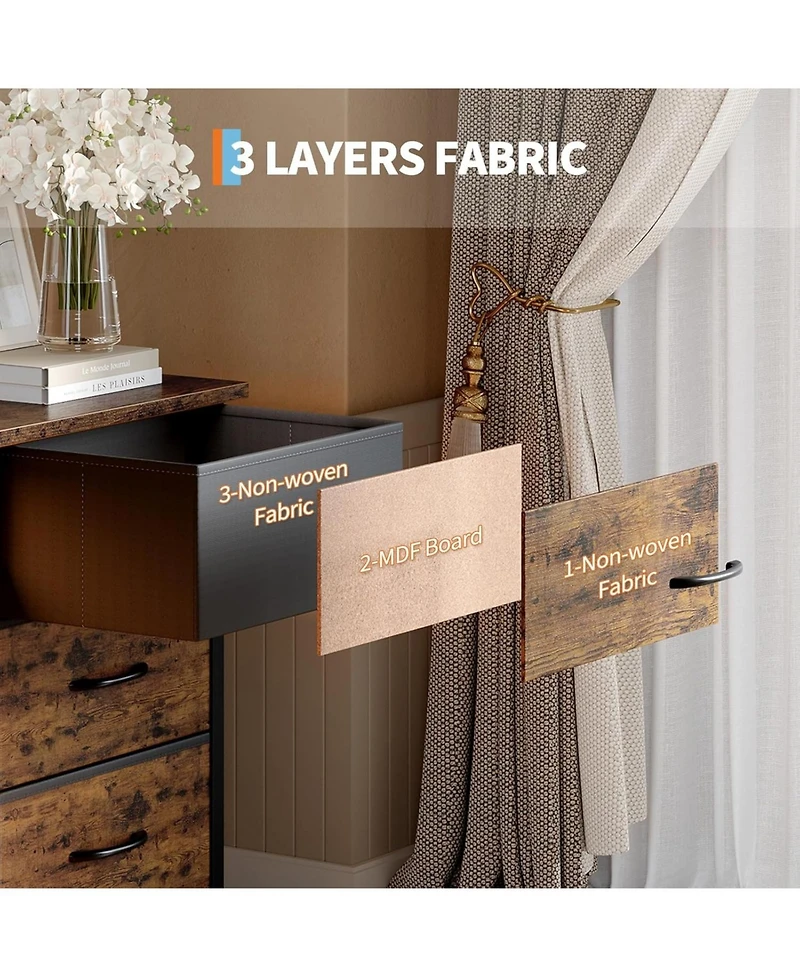 gaomon 63 Inch Tv Stand Dresser with 10 Drawers