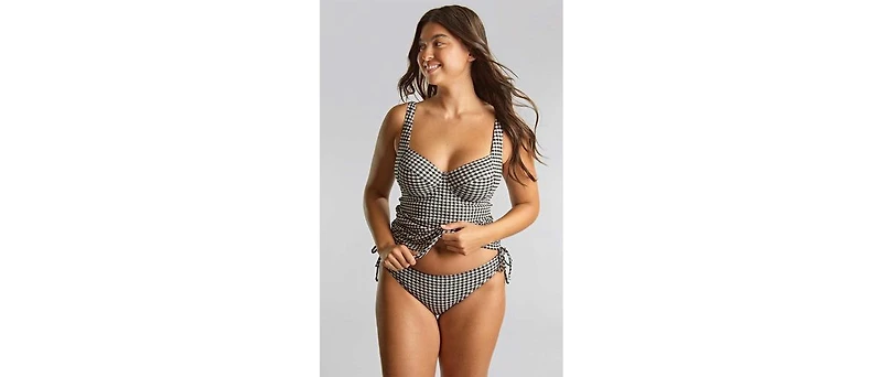 Panache Lingerie Women's Gingham Iris Underwire Side Support Takini Swim Bra