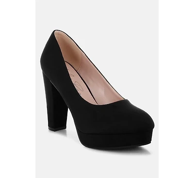 London Rag Womens Olanta Block Heel Pumps