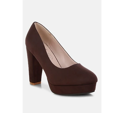 London Rag Womens Olanta Block Heel Pumps