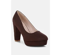 London Rag Womens Olanta Block Heel Pumps